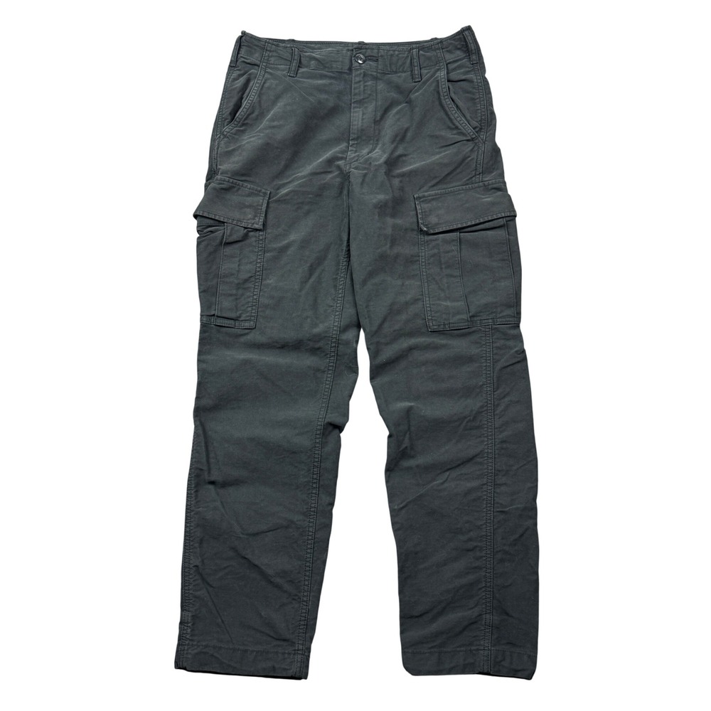 Uniqlo Mens 30x28 Faded Gray Cargo Pants Straight Leg Multi Pocket Utility